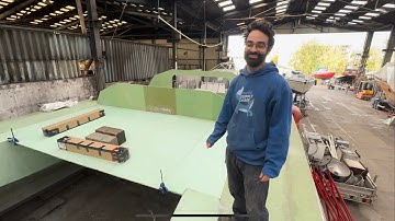 Building the Foredeck of My 12.5m Catamaran ⛵️ — Step by Step (Fiberglass, Epoxy & CNC Panels)
