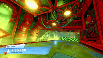 Crash team Racing NF - N  Gin Labs - Developer Time Trials PS4 PRO 1080p 60fps HD