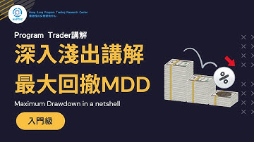深入淺出講解 最大回撤Maximum Drawdown MDD  | 香港程式交易研究中心 | 歐陽一心 | 蔡嘉民 | 程式交易 | Program Trading