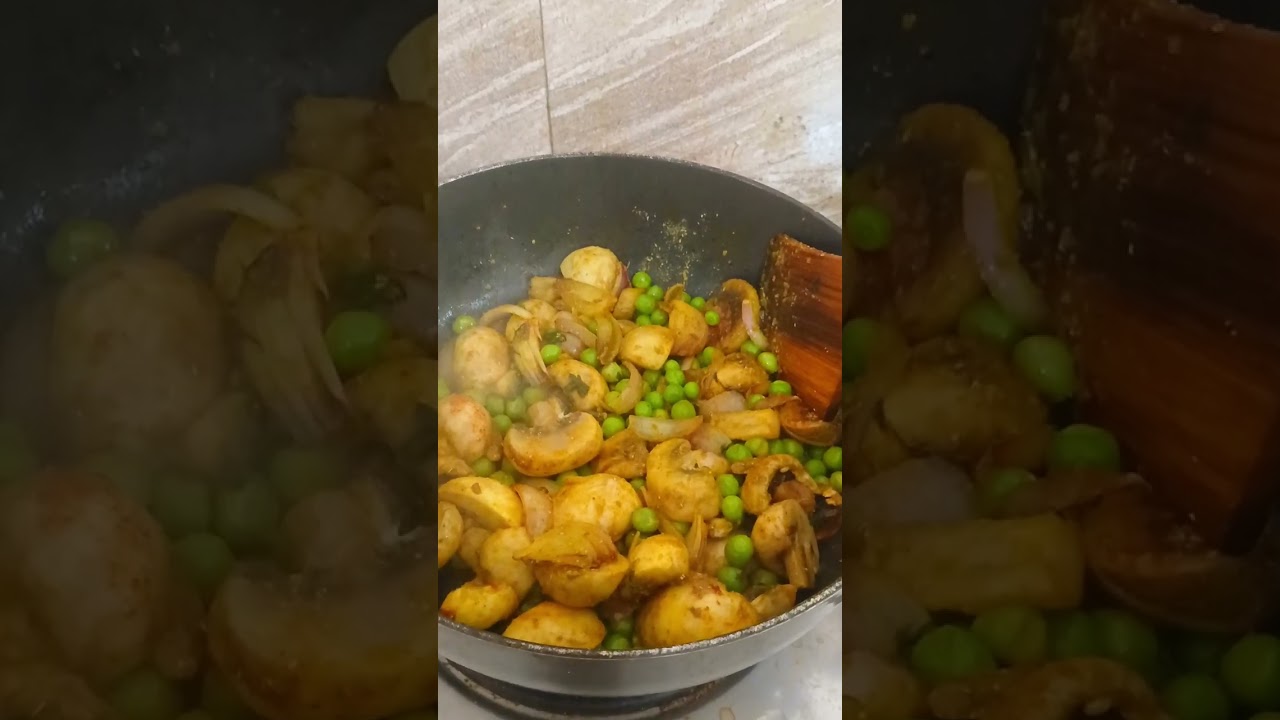 मटर मशरूम की हेल्दी सब्जी | Healthy Matar Mushroom Recipe in Hindi | Bannu Lifestyle Vlogs 