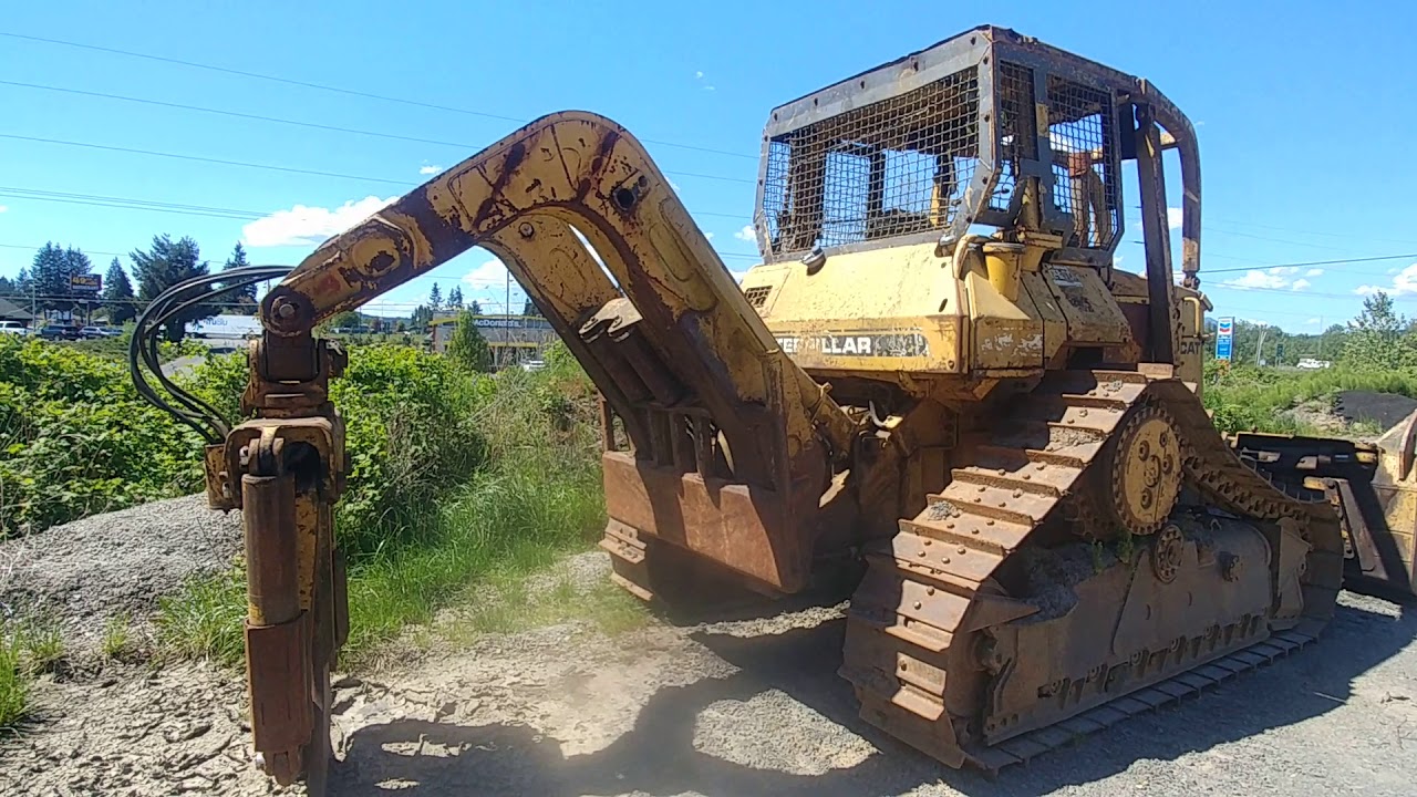 D5 TSK Caterpillar Dozer with Esco log grapple YouTube