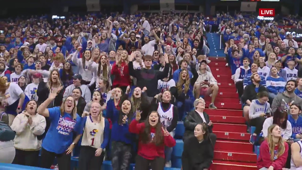 Kansas fans celebrate Jayhawks' Final Four berth - YouTube