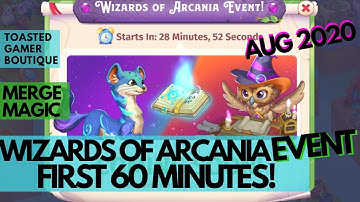 First 60 Minutes • Merge Magic Wizards Of Arcania Event Aug 2020 ☆☆☆