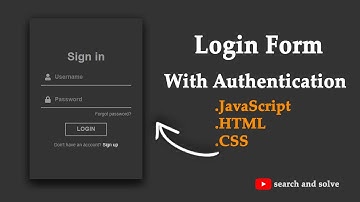 Login form authentication using JavaScript HTML CSS | Validation Form With JavaScript | github Hindi