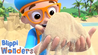 new blippi learns how sand is made blippi wonders educational videos for kids