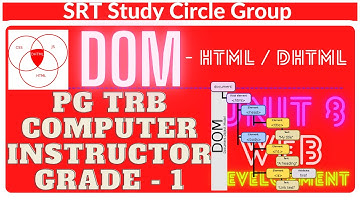 DOM DHTML- PG TRB Computer Instructor Grade I 2021  - WEB DEVELOPMENT - SRT Study Circle Group HTML