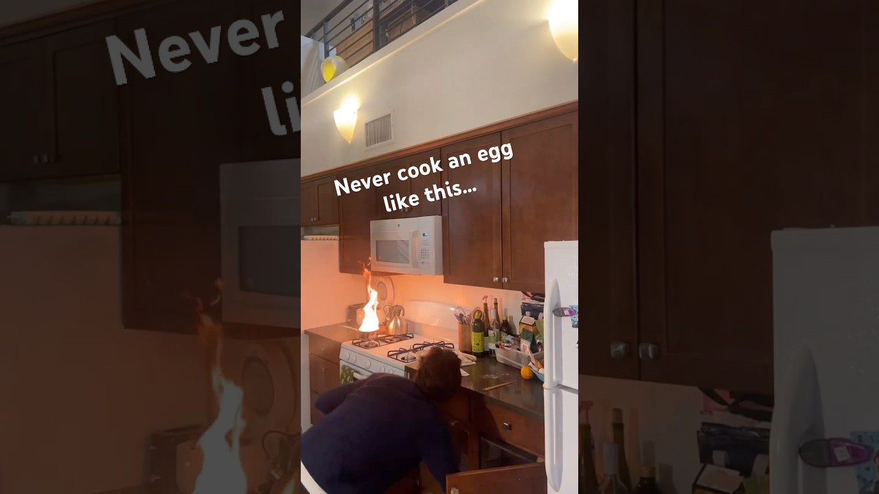 this egg almost burnt down my kitchen