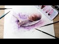 Purple Snail | [Realistic Watercolor Painting]