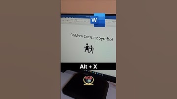 Children crossing symbol in ms word keyboard shortcut