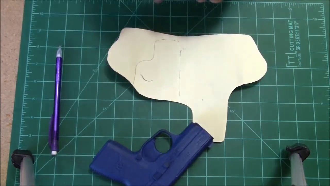 صناعة جراب مسدس من الجلد - YouTube