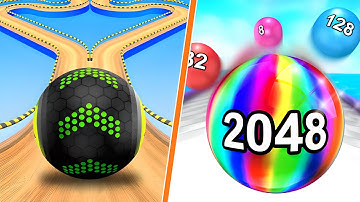 💛💚 Ball Run 2048 VS Going Balls All Levels Gameplay Walkthrough 4K