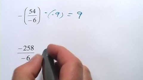 Division of Signed Numbers