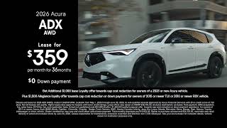 New 2026 Acura ADX AWD May Lease Offers