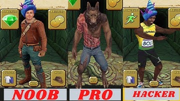 NOOB VS PRO VS HACKER TEMPLE RUN 2
