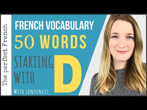 50 French words of vocabulary starting with D (with free PDF) - Learn French