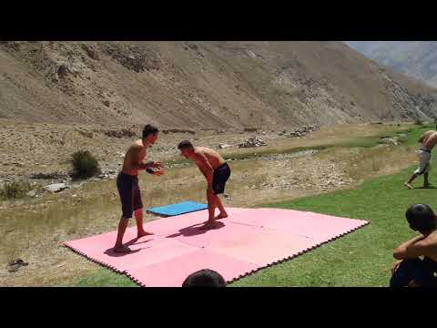 Outdoor gym in mountain