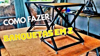 como fazer banquetas em Z de metalon