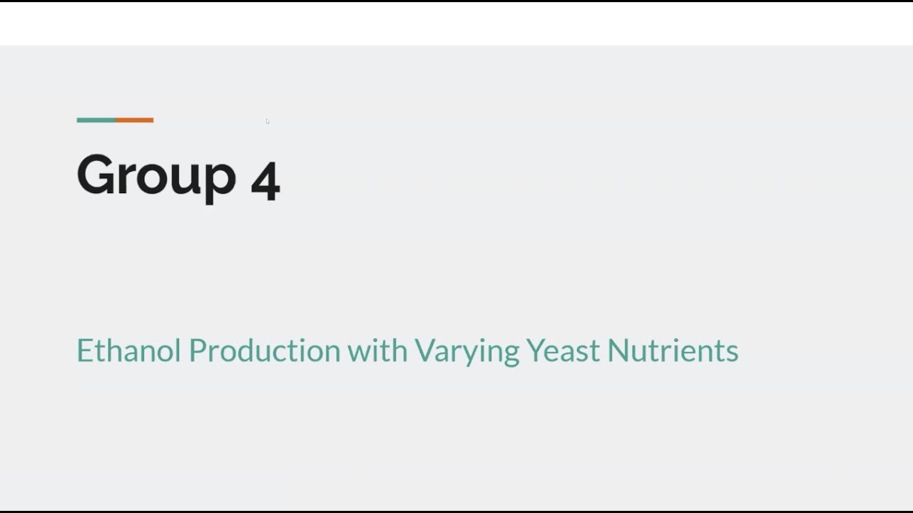 Spring 2020Ethanol Production with Varying Yeast Nutrients Brew Insight