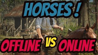 Horses Test Offline VS Online Any Difference Red Dead Online !