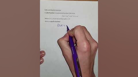 Cubic and quartic functions