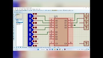 Penjumlahan Bilangan binner dengan Proteus 8 (Neng Eva Masliah_20221310079)
