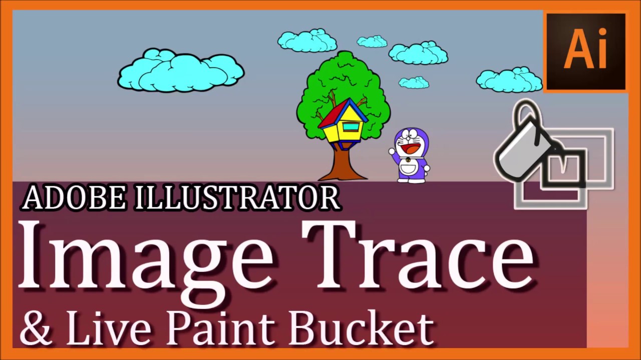 how to use Live Paint Bucket Tool in Illustrator Tutorial YouTube