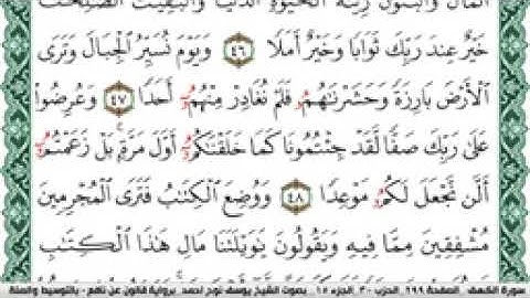 سورة الكهف مكتوبة يوسف نوح احمد Surah Al Kahf برواية قالون عن نافع بالتوسيط _144p