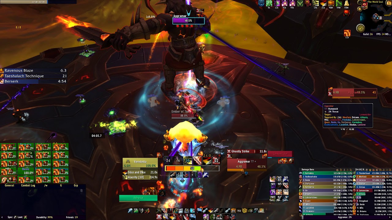 Mythic Aggramar - Outlaw rogue pov