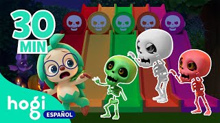 ¡Ya No Tengo Miedo de los Esqueletos! | ¡Bu! Aprende Colores con el Tobogán de Halloween