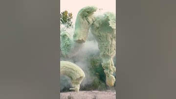 How to make Devils Toothpaste from mixed a lot of Coca - Cola & Mentos in underground barrel #shorts