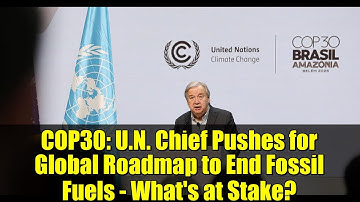 COP30: U.N. Chief Pushes for Global Roadmap to End Fossil Fuels - What