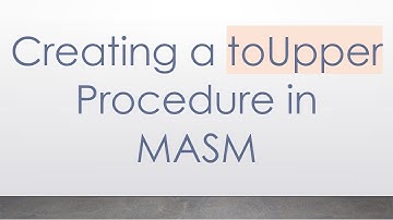 Creating a toUpper Procedure in MASM