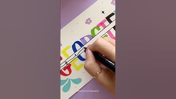 Colorful Lettering Idea for Your Name 🌈 #shorts #nhuandaocalligraphy #lettering