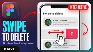 Set Up a SWIPE TO DELETE Interaction in Figma (Prototyping Tutorial) screenshot 3