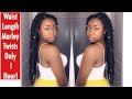 Marley Twists Rubber Band Method | Only 1 Hour! | Protective Style