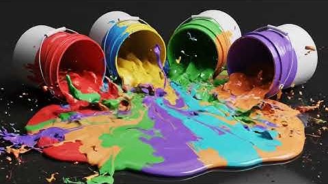 Watch as vibrant paints flow and blend together in a hypnotic 3D swirl