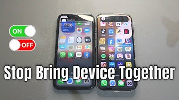 How To Turn Off Bringing Devices Together on iPhone