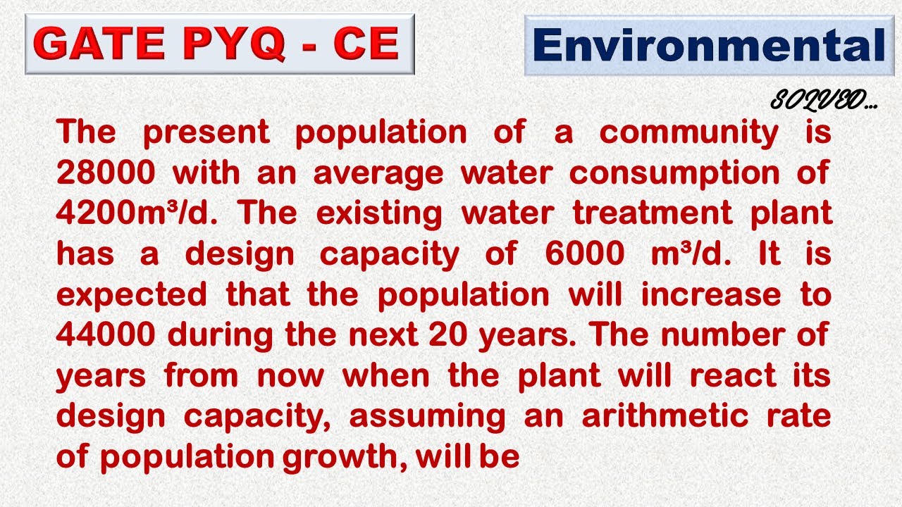 The Present Population Of A Community Is 28000 With An Average Water The Present Population Of A Community Is 28000 With An Average Water