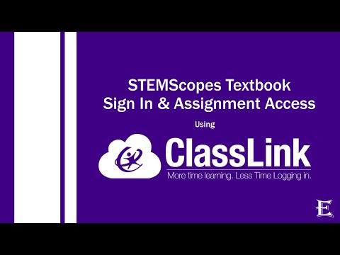 Sign In To STEMScopes through ClassLink