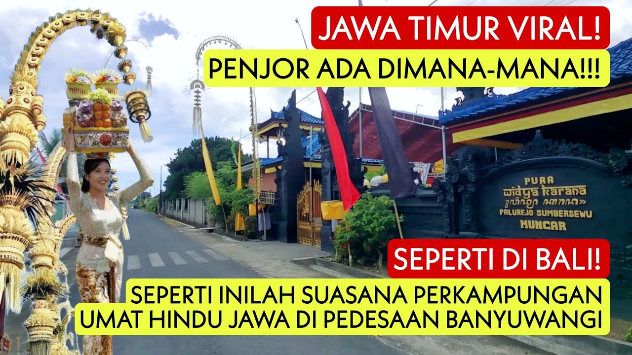 Beginilah Suasana Pedesaan umat Hindu di Jawa Timur Ketika Menjelang Hari Raya Galungan!! Mirip Bali