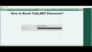 How to Reset Tally.NET Password?(in Hindi)