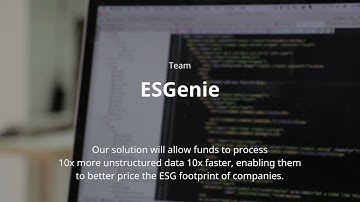 ESGenie - Microsoft Azure Virtual Hackathon Top 10 Finalist