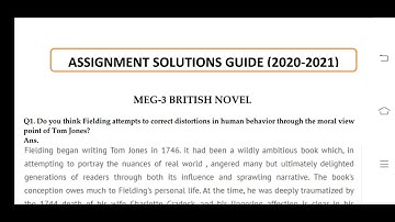 MEG 3 Ignou Solved Assignment 2020-21