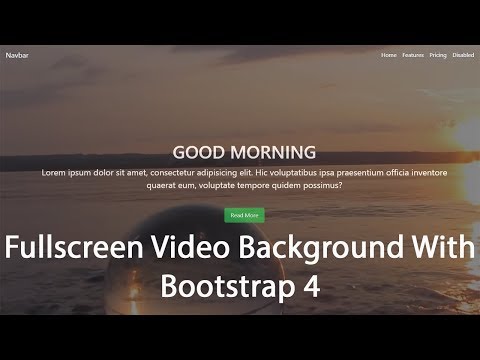 Fullscreen Video Background With HTML CSS and BOOTSTRAP 4