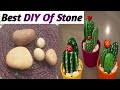 Beautiful stone diymaking cactus plant from pebblebest idea to use stone