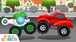 Giant Tire | Robocar Poli's English Play | Poli Game | Policecar Firetruck Ambulance | KIGLE GAMES screenshot 5