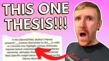 The ONLY AP LIT THESIS Template You