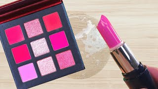 MAKEUP Slime Coloring | Mixing Eyeshadow and Lipsticks into Slime #MakeupSlime #Asmr #17