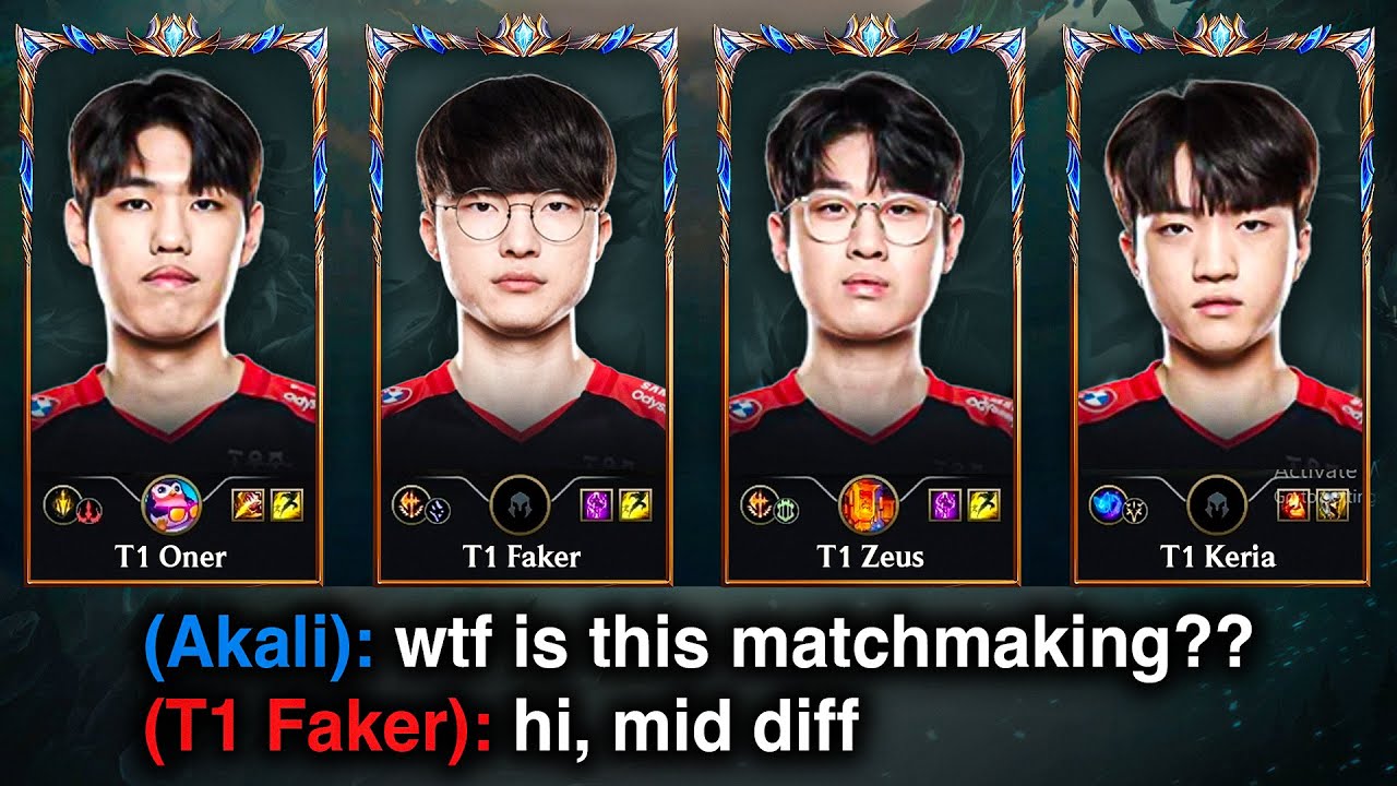 When Four T1 players get on the same Team in NA... *LANING VS FAKER