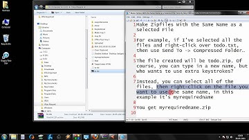 Make Zipfiles With the Same Name as a Selected File  Step By Step Tutorial